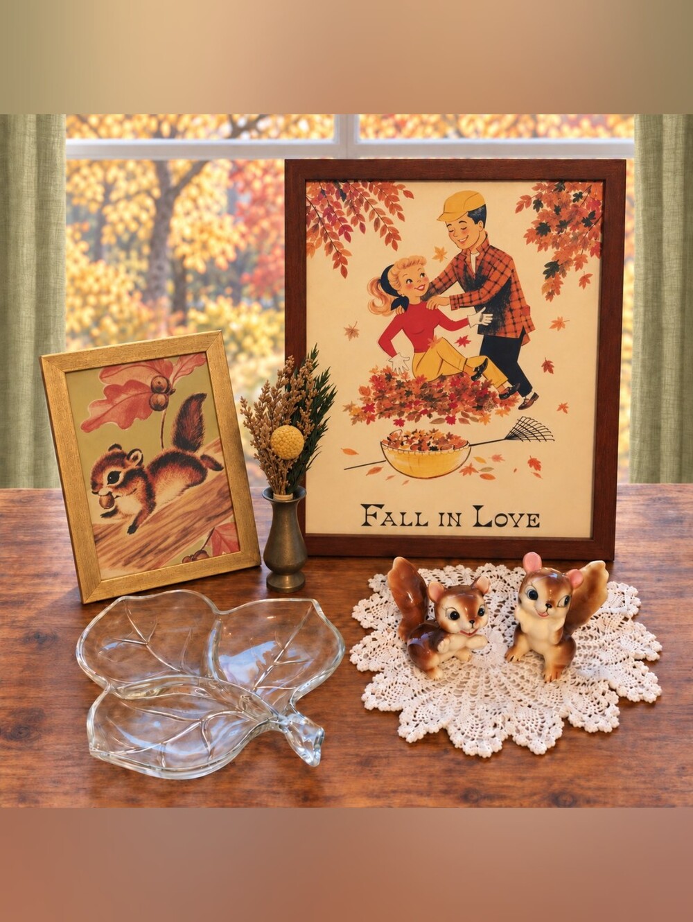 "Fall in Love" Kitsch Vintage Vibes Curated Home Decor Bundle MCM